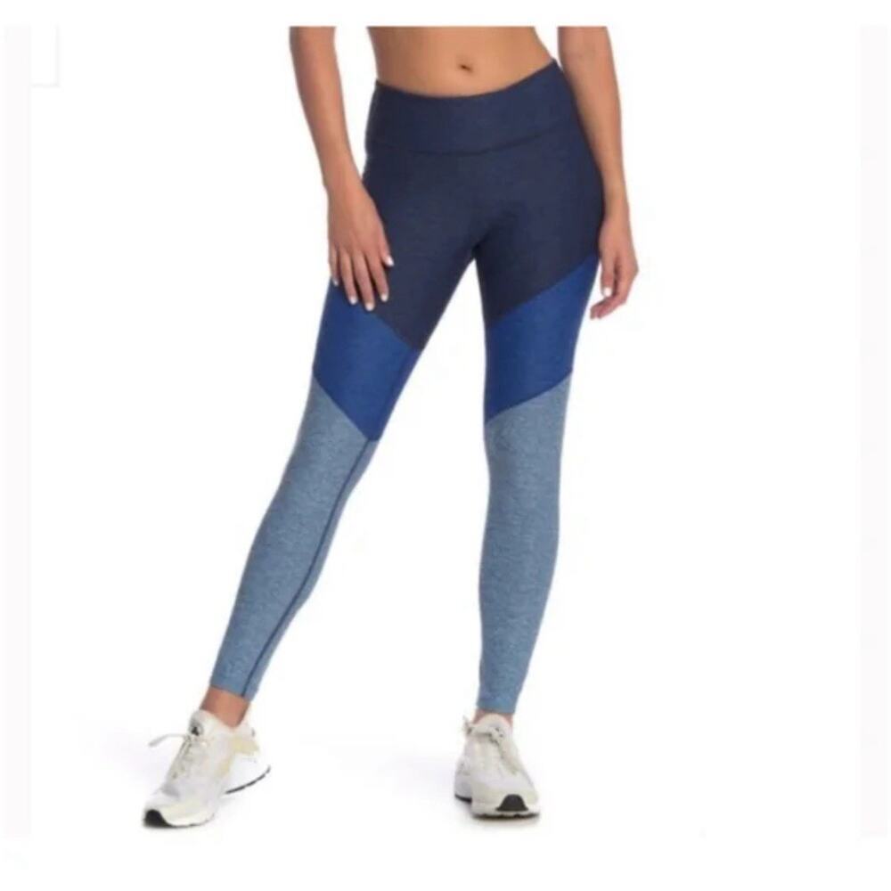 Outdoor Voices 7/8 Tri Color Colorblock Blue Spring Leggings Womens XS